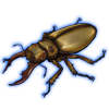 Beetle: Homoderus gladiator [Yellow]